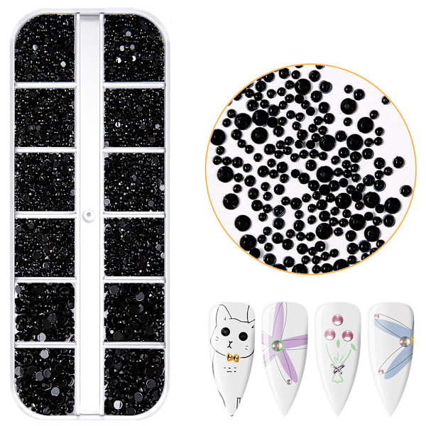 Neglekunst Rhinestones, Farvede Flade Rhinestones til Makeup