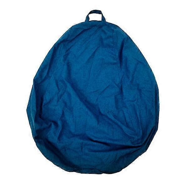 Lazy Sofatrekk Ufylt Lin Recliner Puff Sofa Tatami Sofatrekk Husholdningsartikler Blå