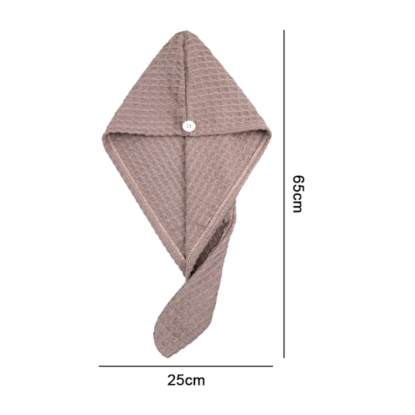 2-pak Mikrofiber Hurtigtørrende Hår Turban Håndklæde Wrap, Absorberende