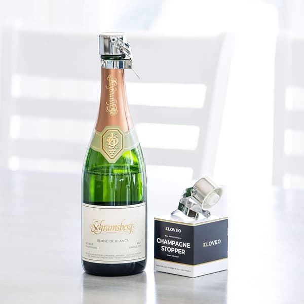 Champagnekork i rustfritt stål med vinpropp - Universal flekk