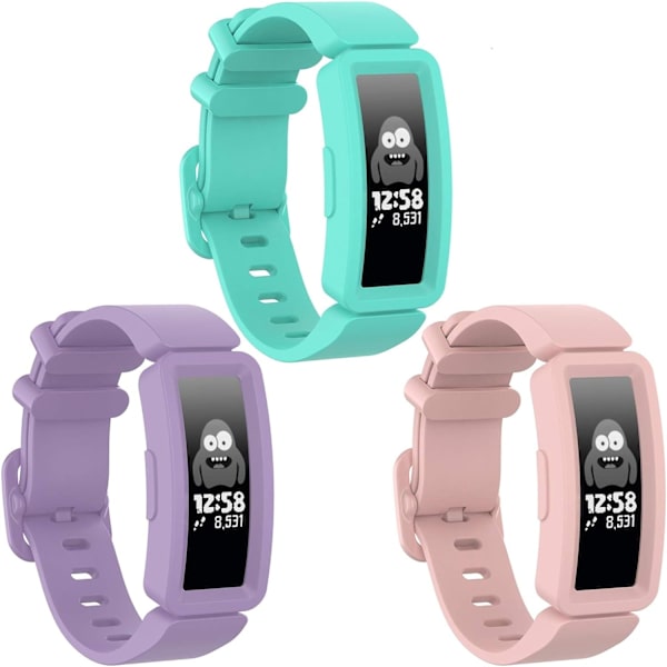 Yhteensopiva Fitbit Ace 2 -rannekkeiden kanssa lapsille 6+, Pehmeä silikoninen Br