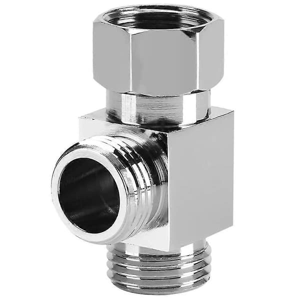 Messing 3-veis vannfordeleradapter Rask installasjon Baderom Dusj Bidet Vinkel Erstatningsventil