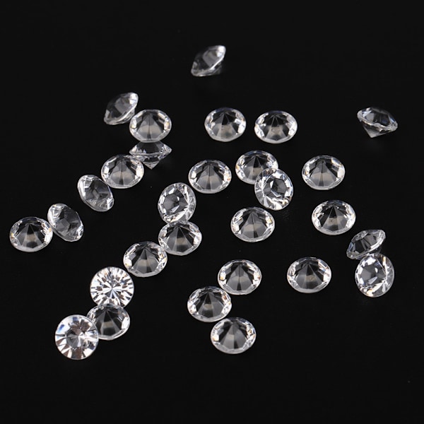 Resin Rhinestones Transparent 6mm Plast Akryl Ädelstenar För Festdekorationer Bordsdekorationer Bröllopsdekor