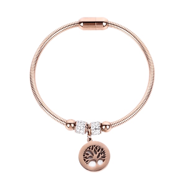 Armbånd Livstreet Mønster Diamantdekorasjon Ti Stål Stilig Armbånd Smykker for Menn Kvinner Gave