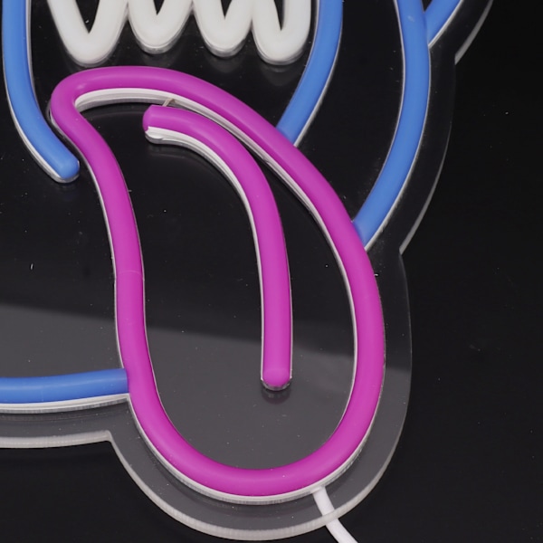 Spöklik neonljus USB väggmonterad dimbar enkel att installera Halloween LED spökneonskylt för spelrum fest bar dekor