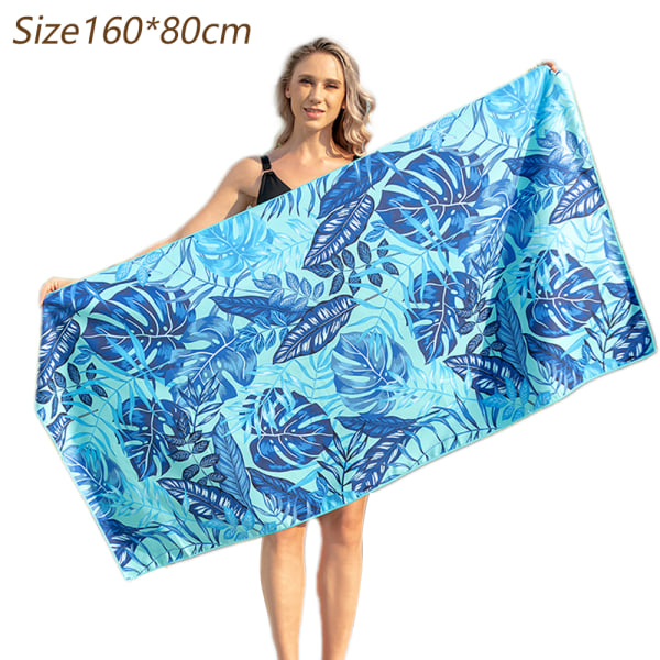 Mikrofiber strandhandduk, 80*160cm handdukar, snabbtorkande,
