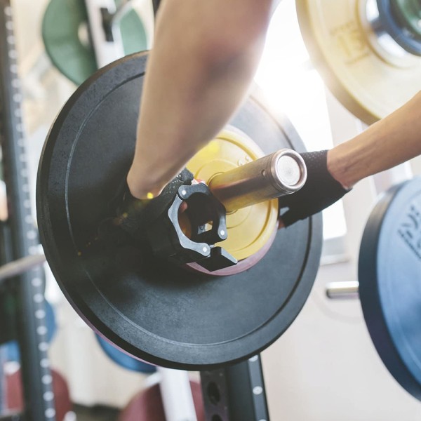 2 st Gym Barbell-klämmor Snabbkoppling Barbell-krageklämmor för