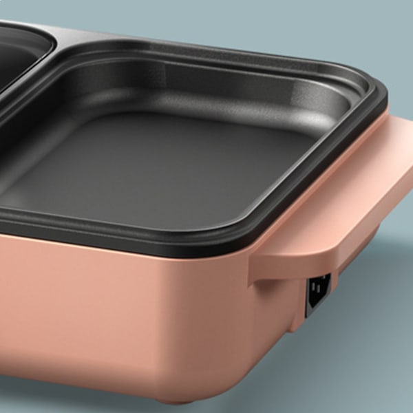 Innendørs Elektrisk Grill Rask Oppvarming Enkel å Rengjøre Mini Elektrisk Stekepanne for Hjem Sovesal EU-Plugg 220V