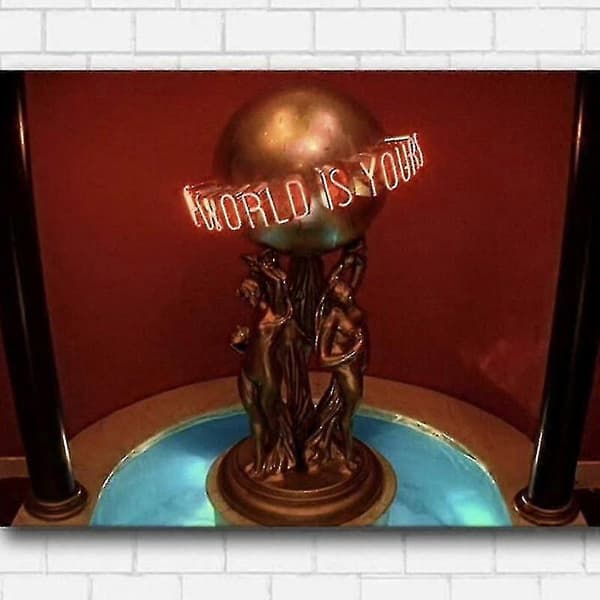 The World Is Yours Resin-staty samlarobjekt premium filmreplika trofé