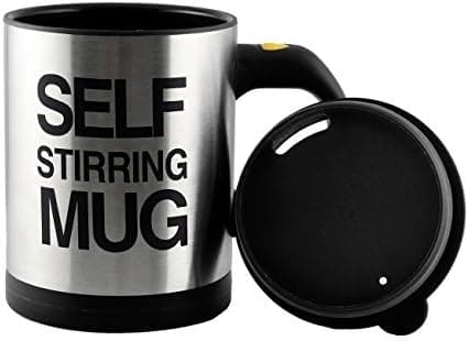 400ml kaffekop i rustfrit stål og PP med selvrørende mixer