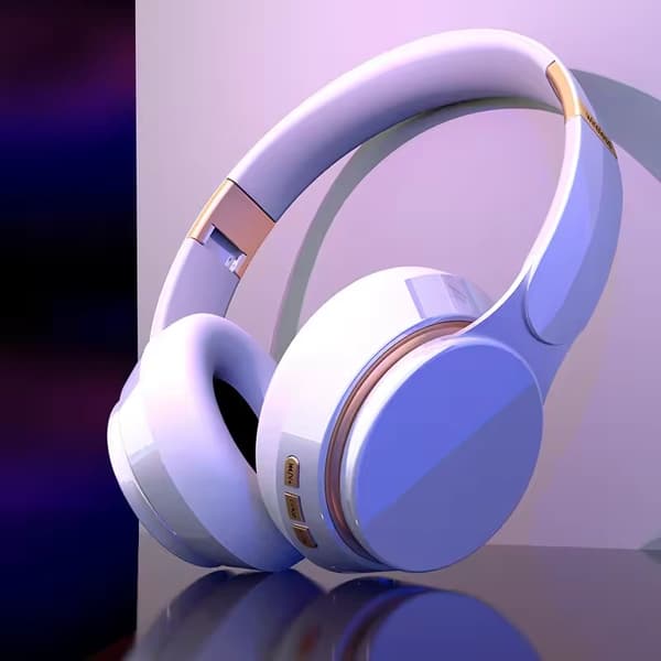 Hvidt, nyt trådløst Bluetooth headset gaming headset med mikrofon
