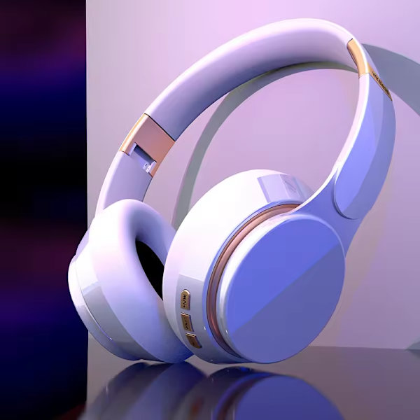 Vit, ny trådlös Bluetooth headset gaming headset med mikrofon