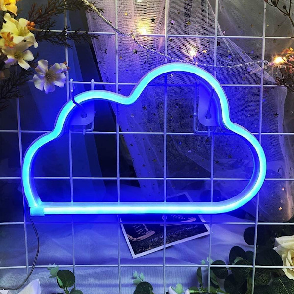 Vacker rumsinredning Moln neon LED-logotyp används för väggdekor