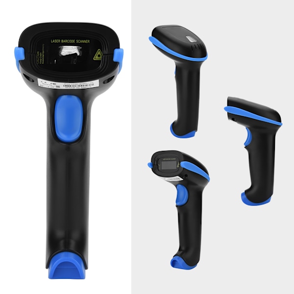 Langaton 2.4GHz Laser-viivakoodiskanneri - Käsikäyttöinen, iOS:lle, Androidille ja Windowsille (Sininen)