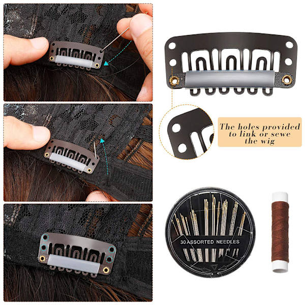 140 st clips peruker clips U-formade snäppklämmor järnmetall ersättning