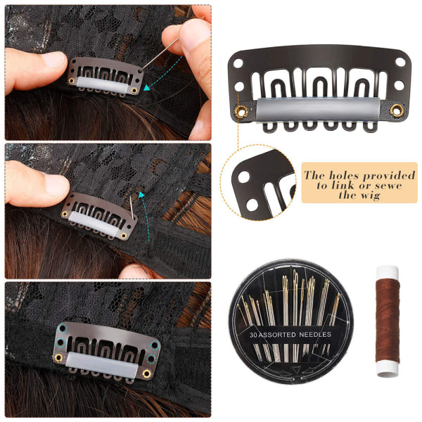 140 Stykke Klips Parykk Klips U-Formet Snap Klips Jern Metall Erstatning
