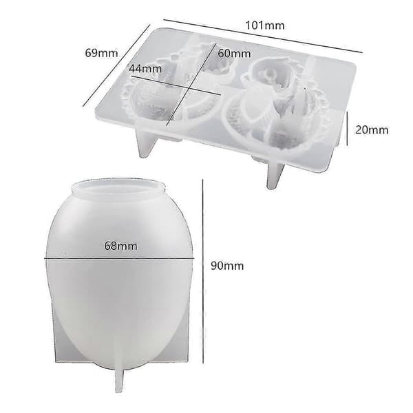 3D Drageæg Silikone Resin Støbeform Sæt, Epoxy Resin Silikoneforme Til Fondant Kagedekoration