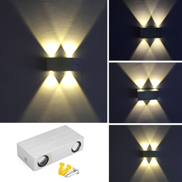 LED Vägglampa, Triangulär Formdesign Modern Lampa Hög Effekt, Grönt Ljus för Inomhusdekoration