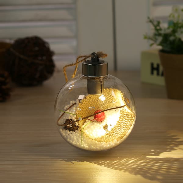 Jul LED Transparent Julkula Julgranshänge Glödande
