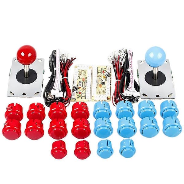 2-personers Arcade DIY Kit USB Encoder Til PC Joystick + Arcade Knap Egnet Til Arcade Joystick Elec