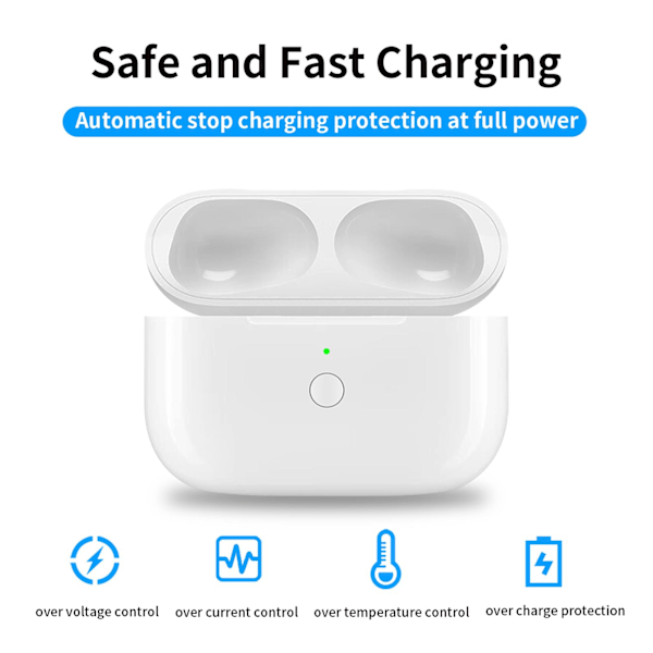 Opladeretui til øretelefoner til IOS Pro2 Trådløse øretelefoner Opladeretui Udskiftning til kablet opladning eller trådløs opladning A003P