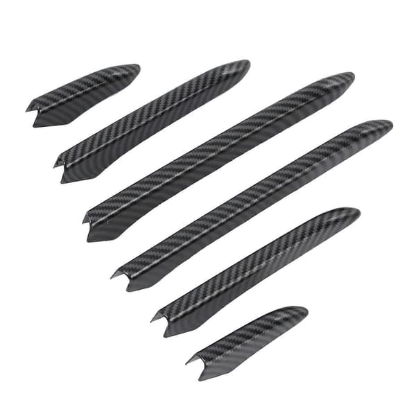 6 stk. Karbonfiber Bil Frontfanger Tåkelys Øyenbryn Stripe Deksel Trim For Id.4x Id4x 2022