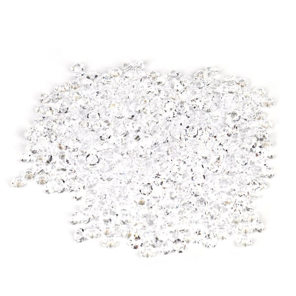 Resin Rhinestones Transparent 6mm Plast Akryl Ädelstenar För Festdekorationer Bordsdekorationer Bröllopsdekor