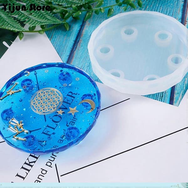 2x Nye Kreative Mini Resin Bordformer Silikonform Epoxyform Utstillingsbordform DIY Håndverk T