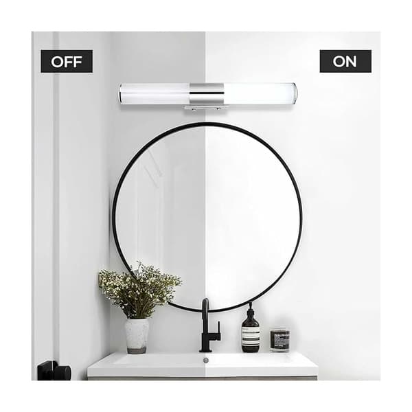 Chrome LED Spejllamper, Moderne Design Anti-Rust Rustfrit Stål 12W LED Høj Lysstyrke Lavt Strømforbrug Optimal til Badeværelser