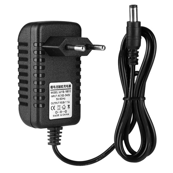 Varmebestandig 16.8V/1A Li-ion Lader Adapter 100-240V Input Litium Lader Adapter EU Plugg