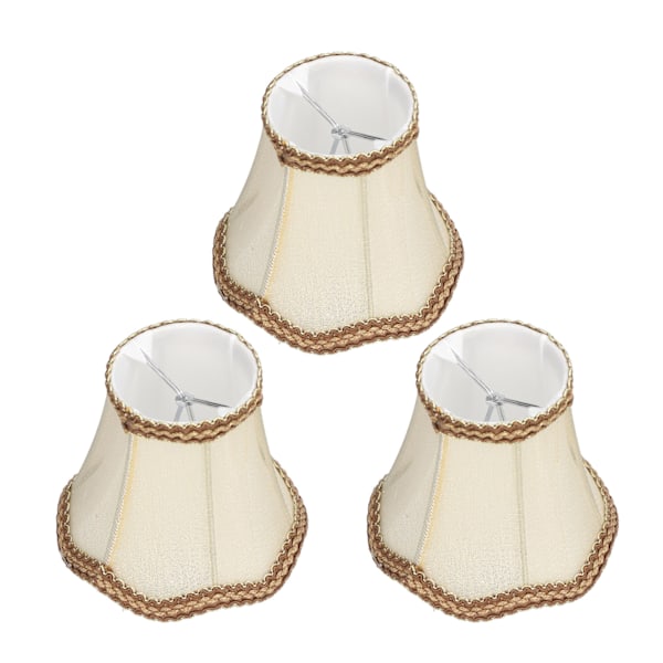 3 st E14 klämma på lampskärm inomhus modern tyg ljuskrona lampskärm för hem hall hotell guld