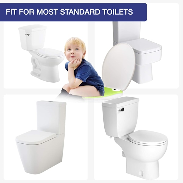 Lasten kokoontaitettava WC-istuin, liukumattomat silikonipehmusteet, uudelleenkäytettävä potta, itseluottamusta vahvistava nuorille oppijoille, matkakäyttöön sopiva useimpiin