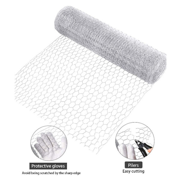 Metallnät med små maskor, galvaniserat nät med små maskor, hexagonalt galvaniserat hönsnät, för gör-det-själv och dekoration