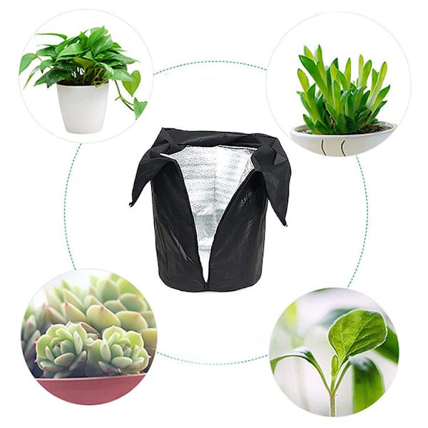 2 x overvintringsbeskyttelse til potteplanter i sort 40 * 40 cm