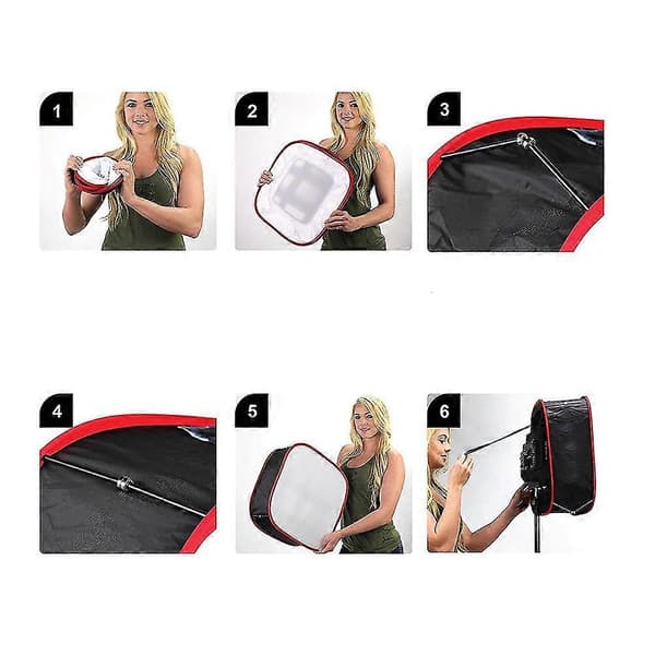 Portabel hopfällbar Softbox LED-ljuspanel Diffust ljus Rumbelysningsmodifierare för LED-ljus