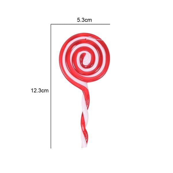 8-pack Jul Lollipop Ornament Röd och Vit Polkagris Julgransprydnad small