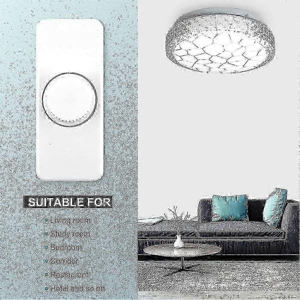 Inbyggd vridbar dimmerbrytare för LED- och glödlampor White