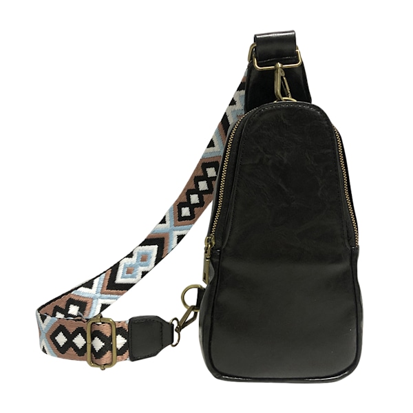 Dames midjeveske solid farge messenger bag mote skulder