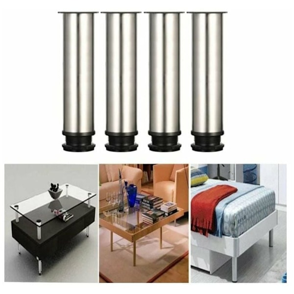 Stöd för skrivbordsavdelare, möbelben med modern design, lastkapacitet som säkerställer hållbarhet, rostfritt stål för lång livslängd och halkskydd