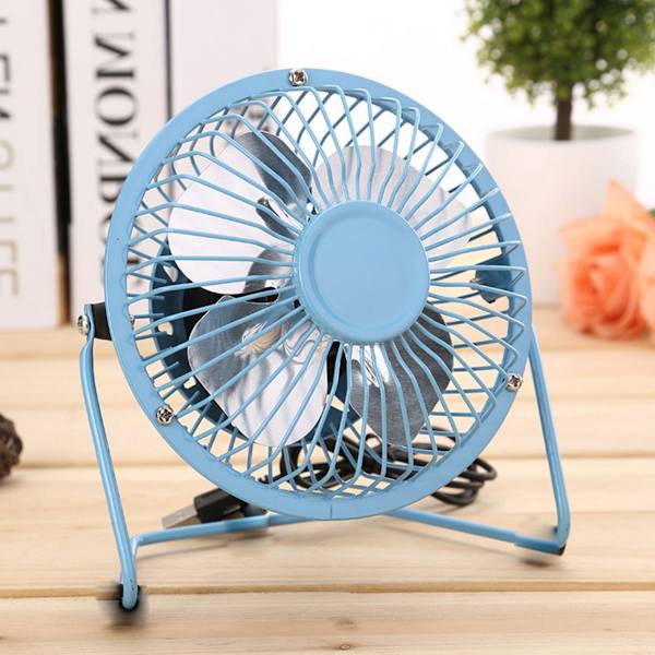 USB Bærbar Gadget Mini USB Fan Lille Desktop Radiator Kølefan Laptop Fan Mini Radiator - Blå