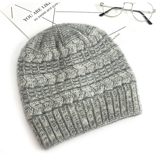 Hætte, Halsklæde og Handsker Sæt til Kvinder - Varmt Vinter Sæt Strikket Beanie Sne Hætte
