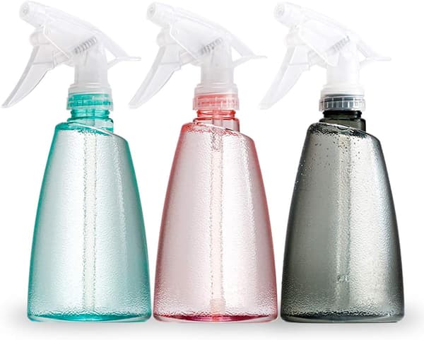 Ergonomiskt Designade Sprayflaskor, Säker och Hållbar Läckagesäker Flaska för Bekvämt Grepp, Justerbart Munstycke för Rengöring, Hårvård, Eteriska Oljor (3 st)