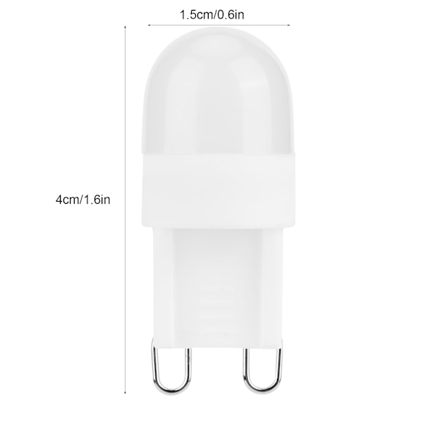 10 st 1,5W G9-bas LED-lampor Små BiPin-baslampa för inomhusbelysning 230V