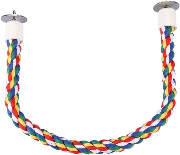 Fågelrep Bungee Leksaker Färgglad Flexibel Stege Papegoja Stege Gunga