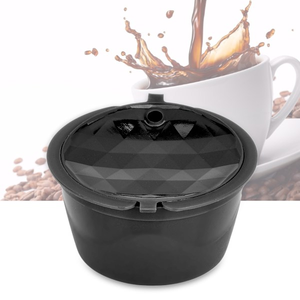 4 stk Gjenbrukbare Påfyllbare Kaffe Kapsler Pod Filter Kopper Sil Black