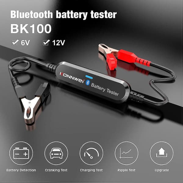Bk100 Trådløs Bt Batteritester 100-2000 6v 12v Batteridetektor Batteri Start Lading Analysator