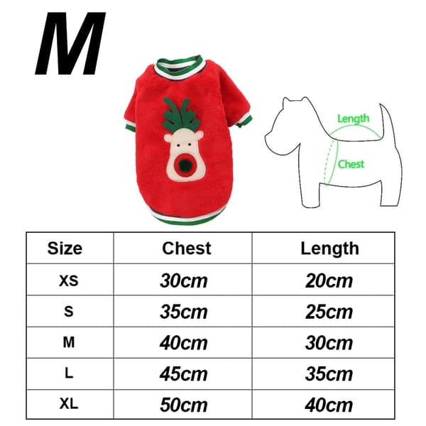 Julekæledyrstøj, Julekostume til kæledyrshunde og -katte M