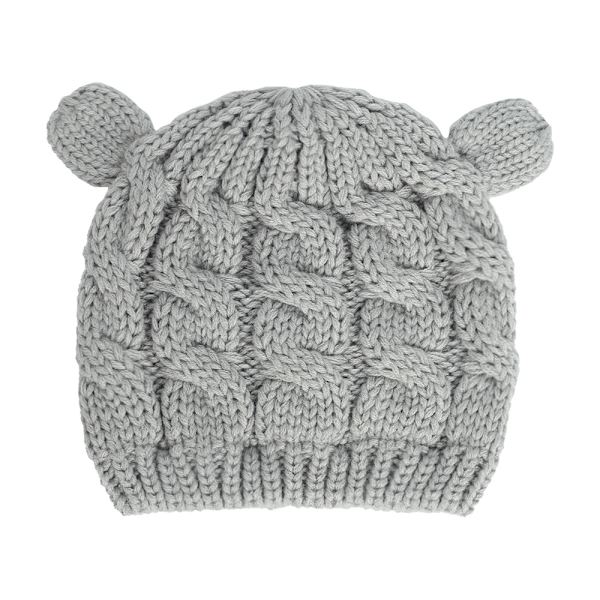 Unisex Baby Toddler Mössa och Vantar Set Vinter Stickad Tjock Varm Mössa Handskar för Baby Pojkar Flickor