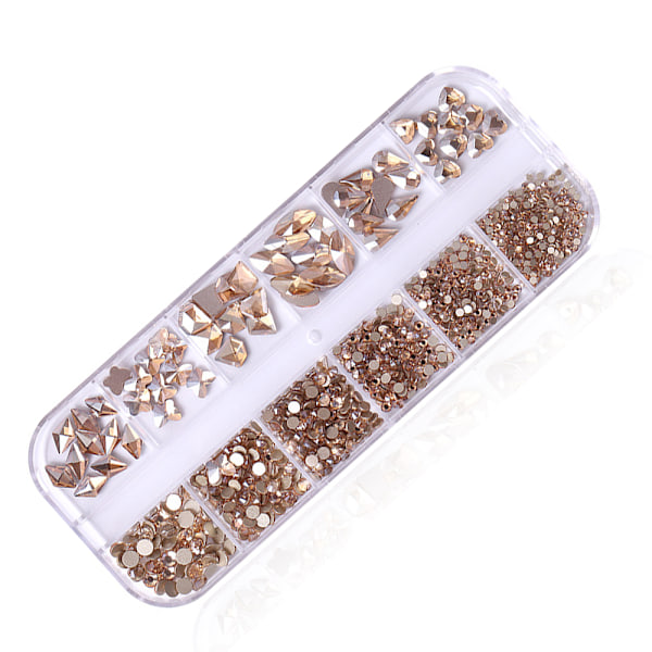 Nagelkonst Rhinestones Nagelkristaller, Multi Shapes Flatback Nageldiamant Ädelstenar