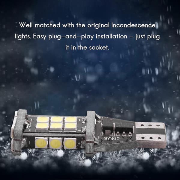 1kpl Error 921 912 T10 T15 W16w Led Peruutusvalo, 24smd 3030 Led Polttimo 1500 Erittäin Kirkas Autoon